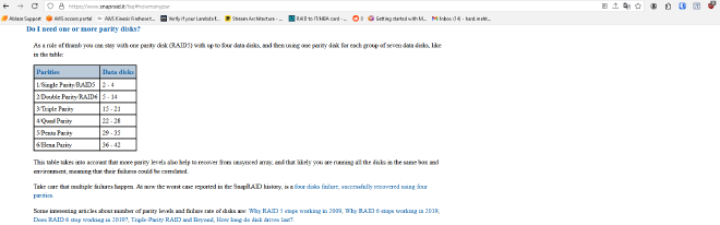 Snapraid Parity Disks